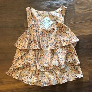 Flirty Floral tiered tank- brand new 💐